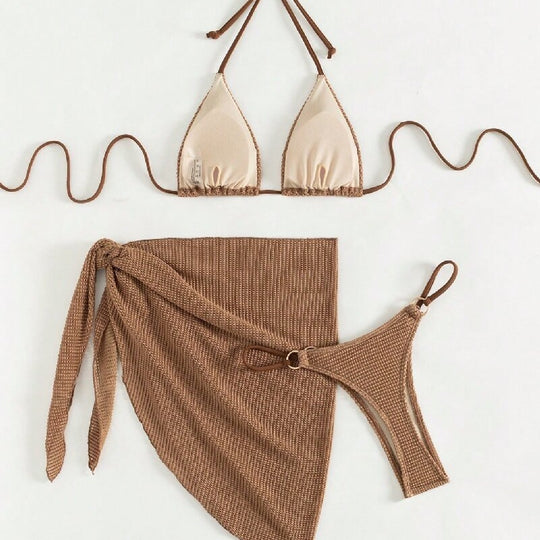 Damen Triangel-Bikini mit Wickelrock R&B