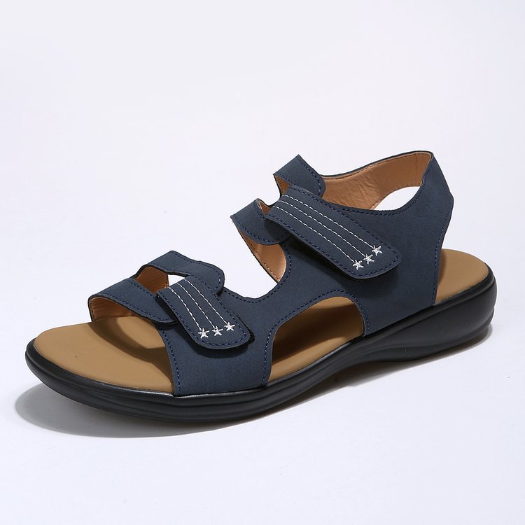 Damen Komfortable Sandalen mit verstellbaren Klettverschlüssen und anatomischem Fußbett R&B