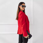 Damen eleganter Blazer mit praktischen Taschen und goldenen Knöpfen R&B