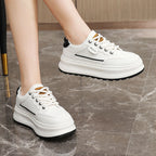 Damen modische Chunky Sneaker mit hochgezogenem Sohlenprofil und atmungsaktiver Obermaterialstruktur R&B