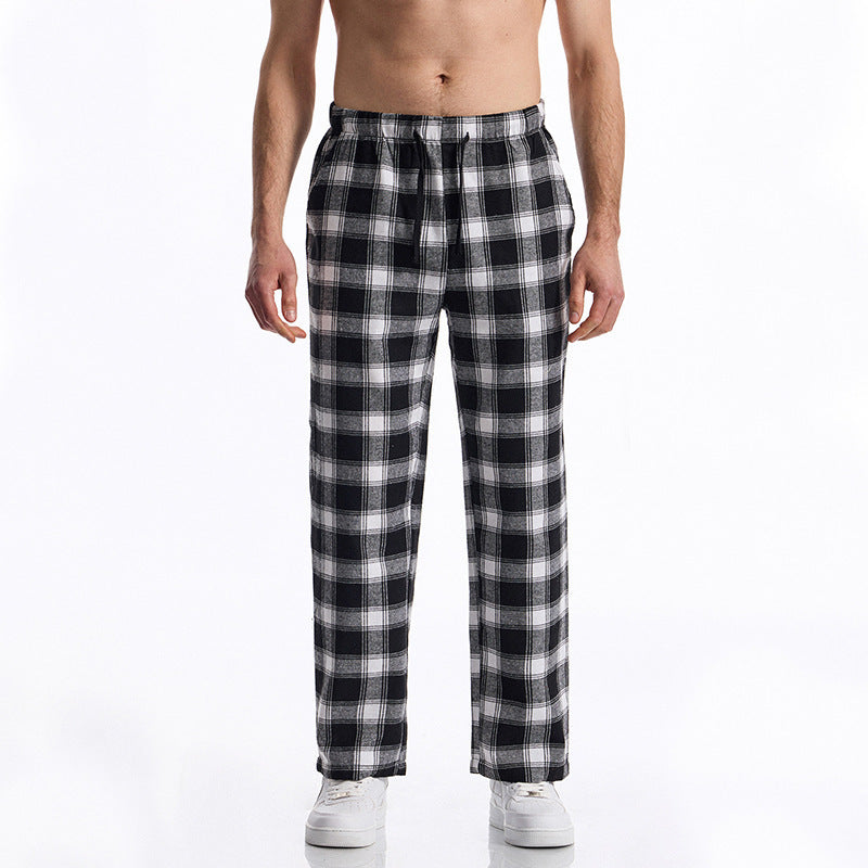 Herren komfortable Karohose R&B