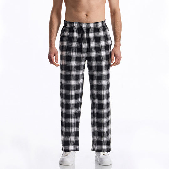 Herren komfortable Karohose R&B