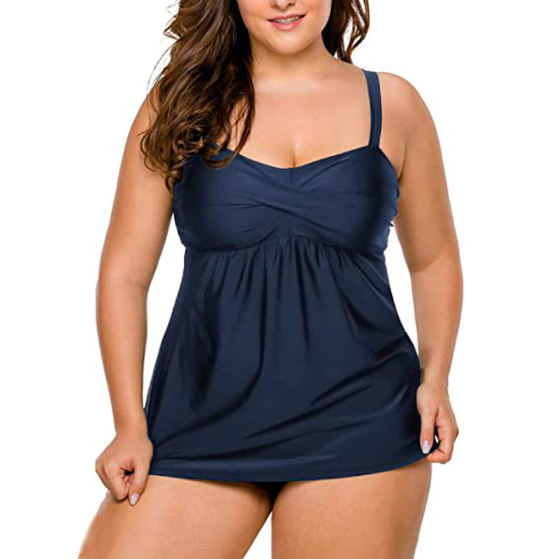 Damen Tankini-Badeanzug mit schmeichelndem Schnitt und verstellbaren Trägern R&B