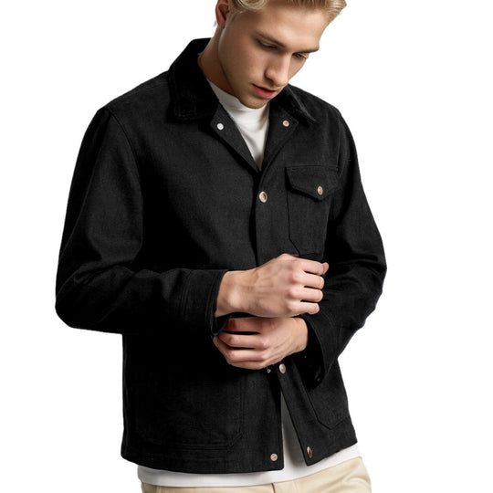 Herren lässige Baumwolljacke im Worker-Stil R&B