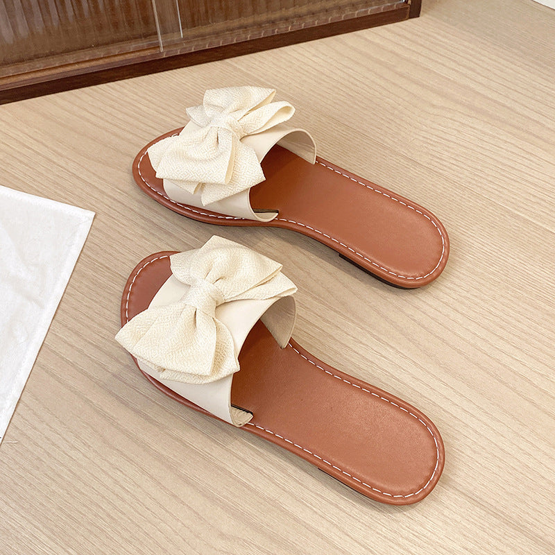 Damen Slip-On Sandalen mit Schleifen-Design R&B