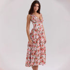 Damen Maxikleid mit floralem Design und praktischen Taschen R&B