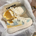 Damen Komfortable Chunky Sneakers mit atmungsaktivem Obermaterial und weicher Dämpfung R&B