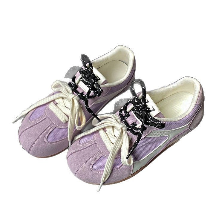 Damen sportliche Sneaker mit atmungsaktivem Obermaterial und modischem Schnürsystem R&B