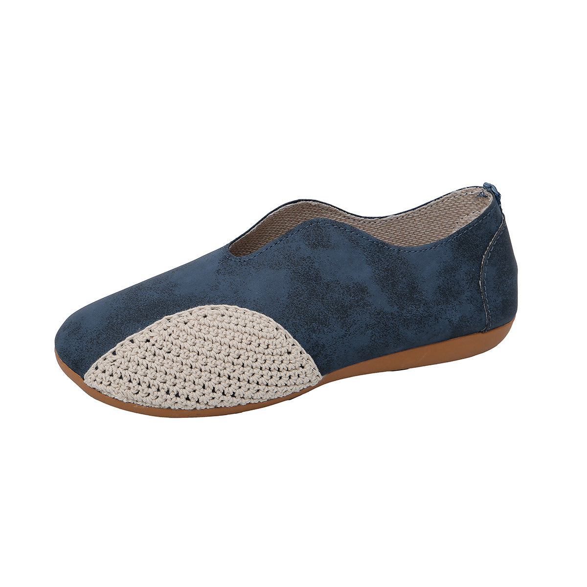 Damen Mokassins mit geflochtenem Design und rutschfester Sohle R&B