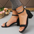 Damen Elegante Blockabsatz-Sandalen mit verstellbarem Riemen R&B