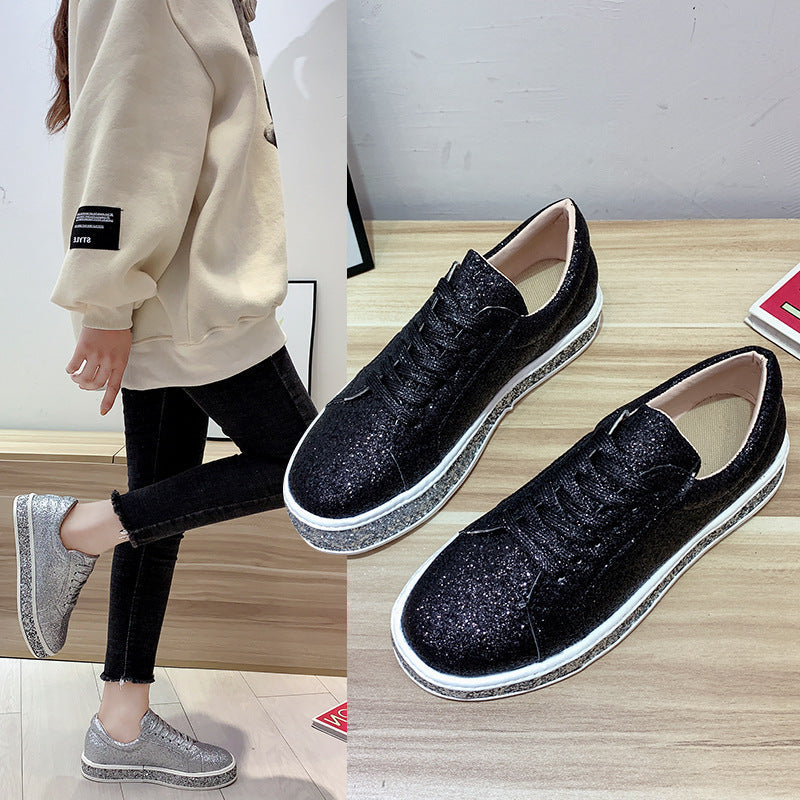 Damen Glitzernde Sneakers mit komfortablem Plateau R&B