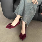Damen elegante Pumps mit verspielten Schleifenverzierungen R&B