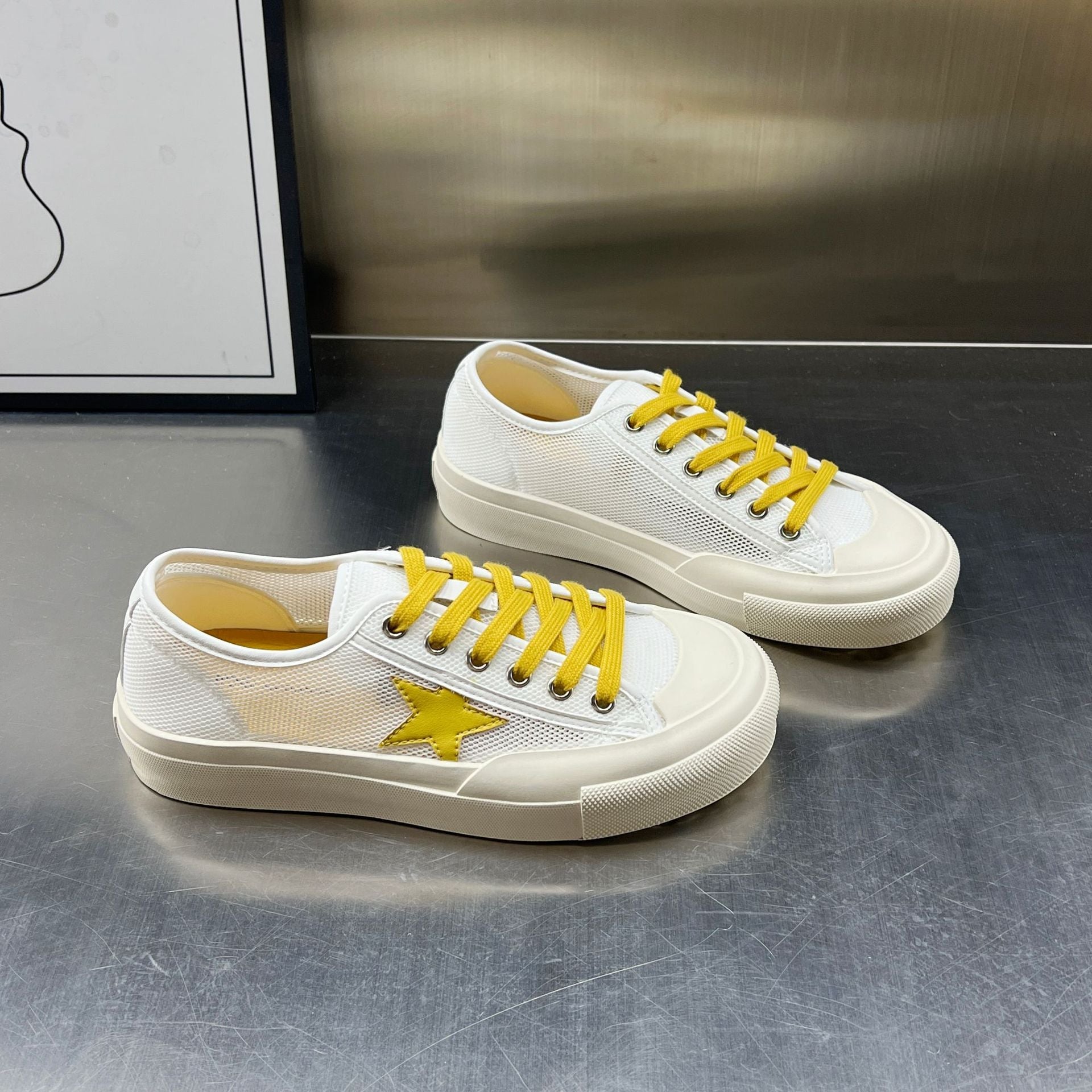 Damen Atmungsaktive Sneakers mit stylischem Mesh-Obermaterial und gemütlicher Innensohle R&B