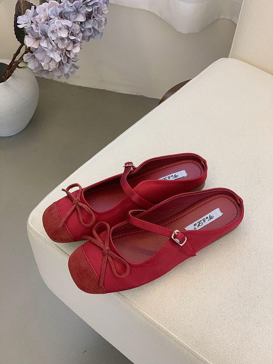 Damen Ballerinas mit modischem Riemchen und eleganter Schleifenapplikation R&B
