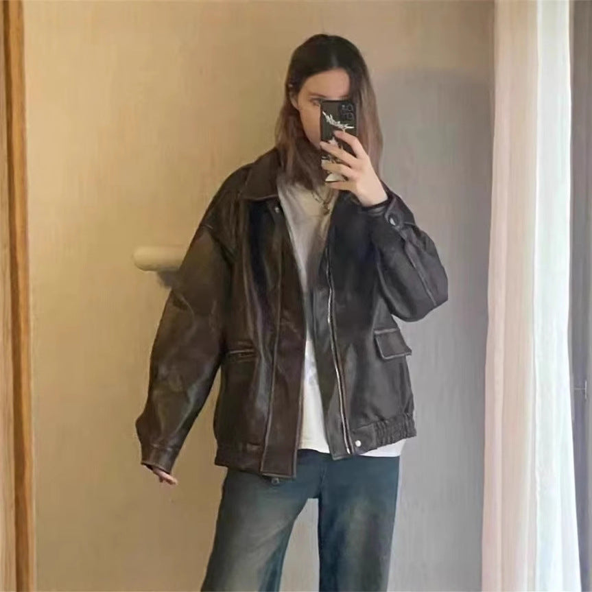 Damen modische oversized jacke mit strukturiertem Design R&B