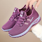Damen Sportliche Lauf- und Freizeitsneakers mit dämpfender Sohle und atmungsaktivem Mesh-Obermaterial R&B