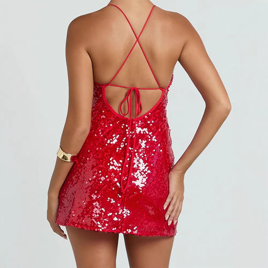 Damen Funktionskleid mit schimmernden Pailletten R&B