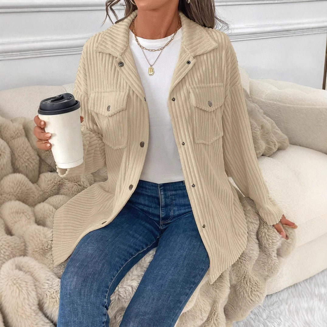 Damen Oversize Kordjacke R&B