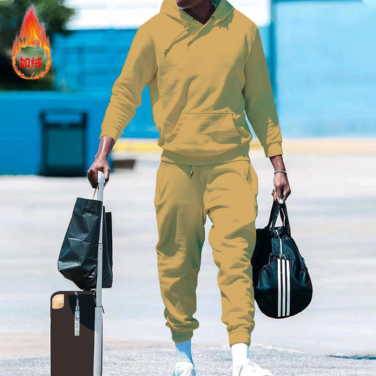Herren lässiges Freizeit-Set mit Kapuzenpullover und Jogginghose R&B