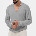 Herren eleganter Pullover mit V-Ausschnitt und strukturiertem Design R&B