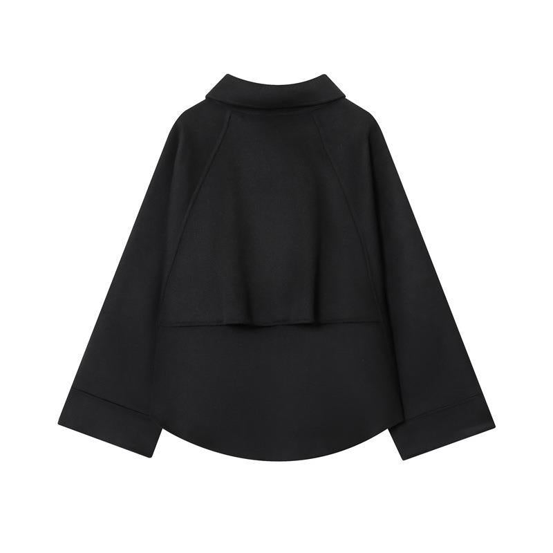 Damen modische Jacke mit asymmetrischem Schnitt und lässigem Reißverschluss R&B