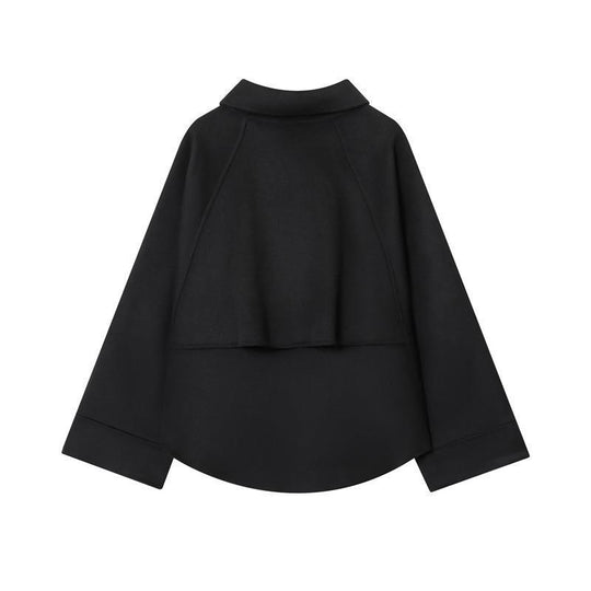 Damen modische Jacke mit asymmetrischem Schnitt und lässigem Reißverschluss R&B
