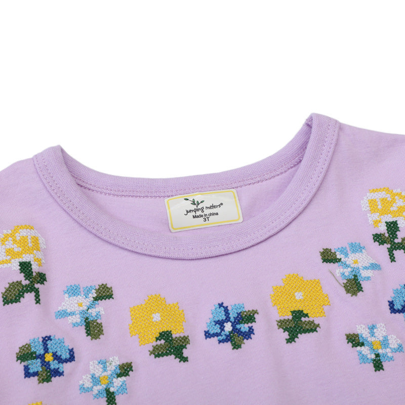 Mädchen Kleid mit zauberhaften Blumenapplikationen R&B