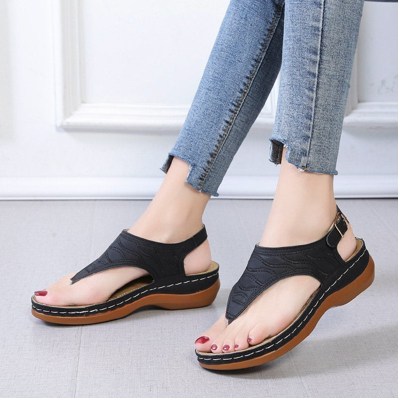 Damen Zehentrenner-Sandalen mit anatomischer Fußbettung R&B