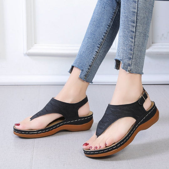 Damen Zehentrenner-Sandalen mit anatomischer Fußbettung R&B