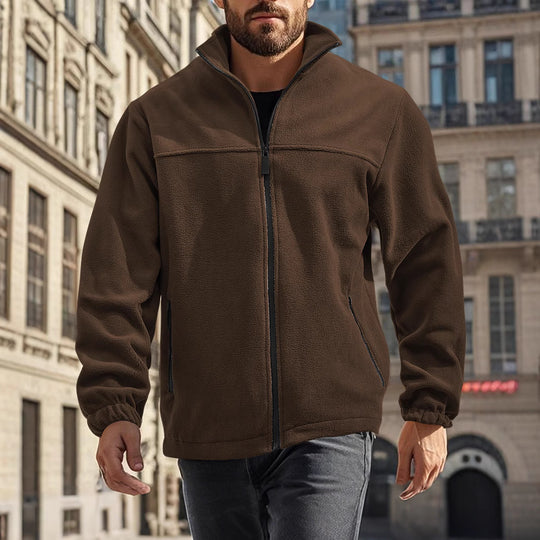 Herren Fleecejacke mit hohem Kragen R&B