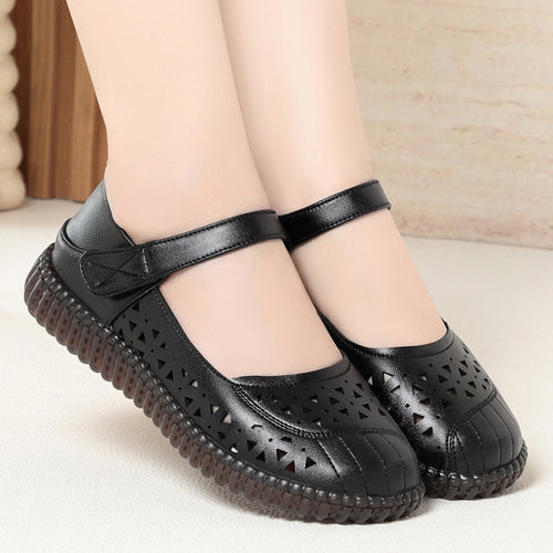Damen Mary Jane Clogs mit atmungsaktivem Design und elastischem Riemen R&B