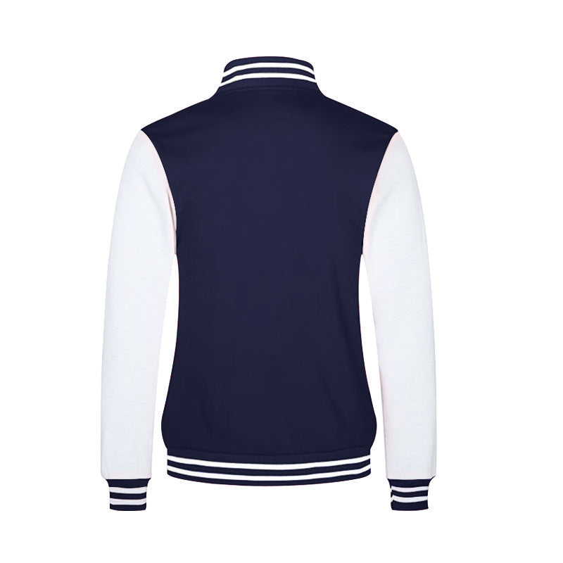 Herren Sportliche Collegejacke mit kontrastierenden Ärmeln und komfortablem Schnitt R&B
