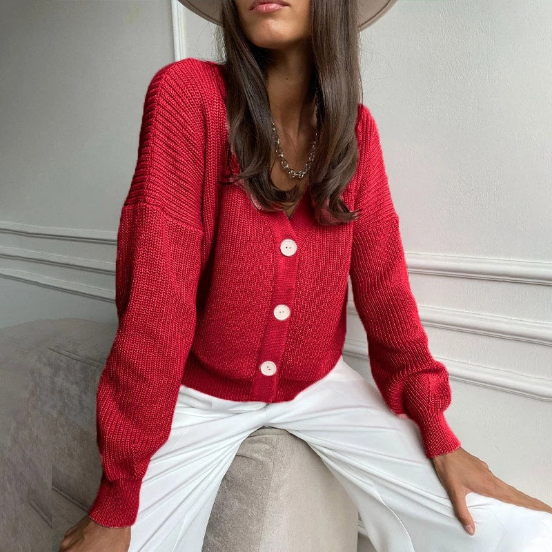 Damen lässiger Strickcardigan R&B
