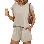 R&B | Rundhals Cap Sleeve Playsuit