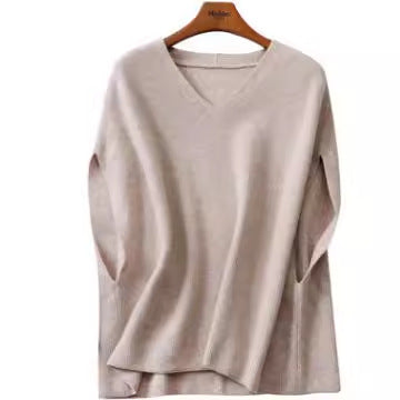 Damen Strickponcho mit V-Ausschnitt und eleganter Silhouette R&B