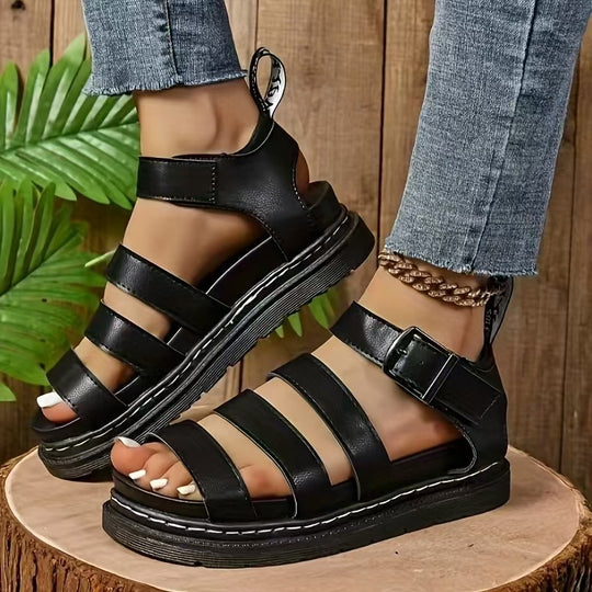 Damen Bequeme Sandalen mit verstellbarem Riemen R&B