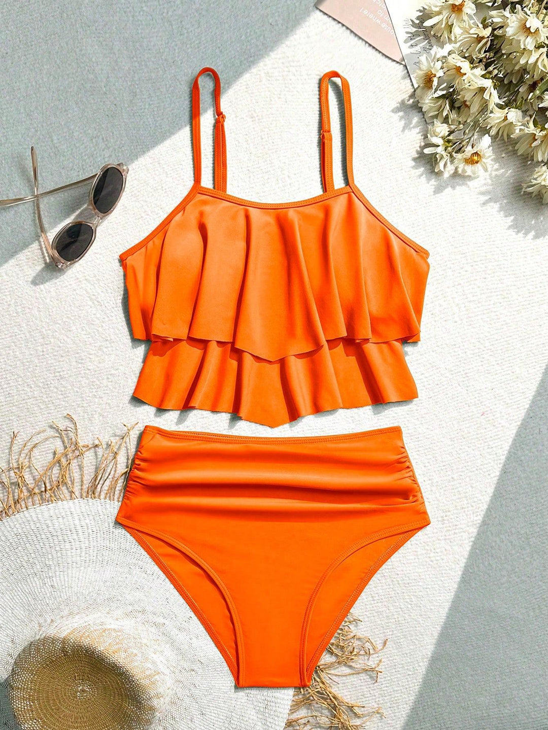 Damen Bikini-Set mit voluminösem Rüschendesign R&B