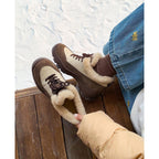Damen modische Winterboots mit flauschigem Innenfutter und flexiblem Schnürsystem R&B