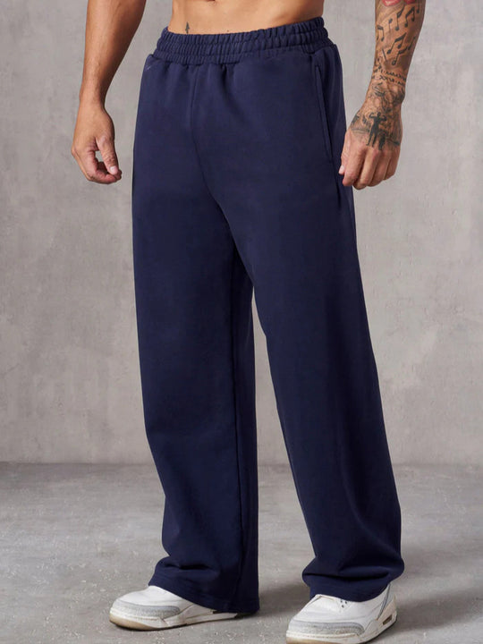 Herren Baggy Jogginghose mit elastischem Bund und seitlichen Taschen R&B