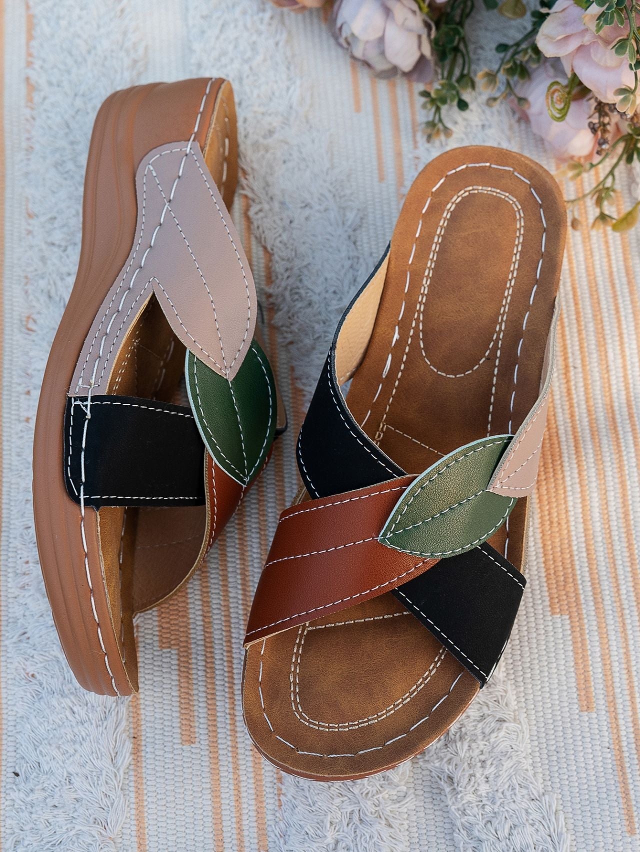 Damen Riemensandalen mit hochwertigem Leder und komfortablem Fußbett R&B