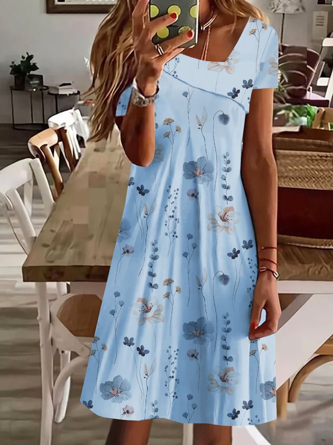 Damen Sommerkleid mit floralem Design und weitem Schnitt R&B