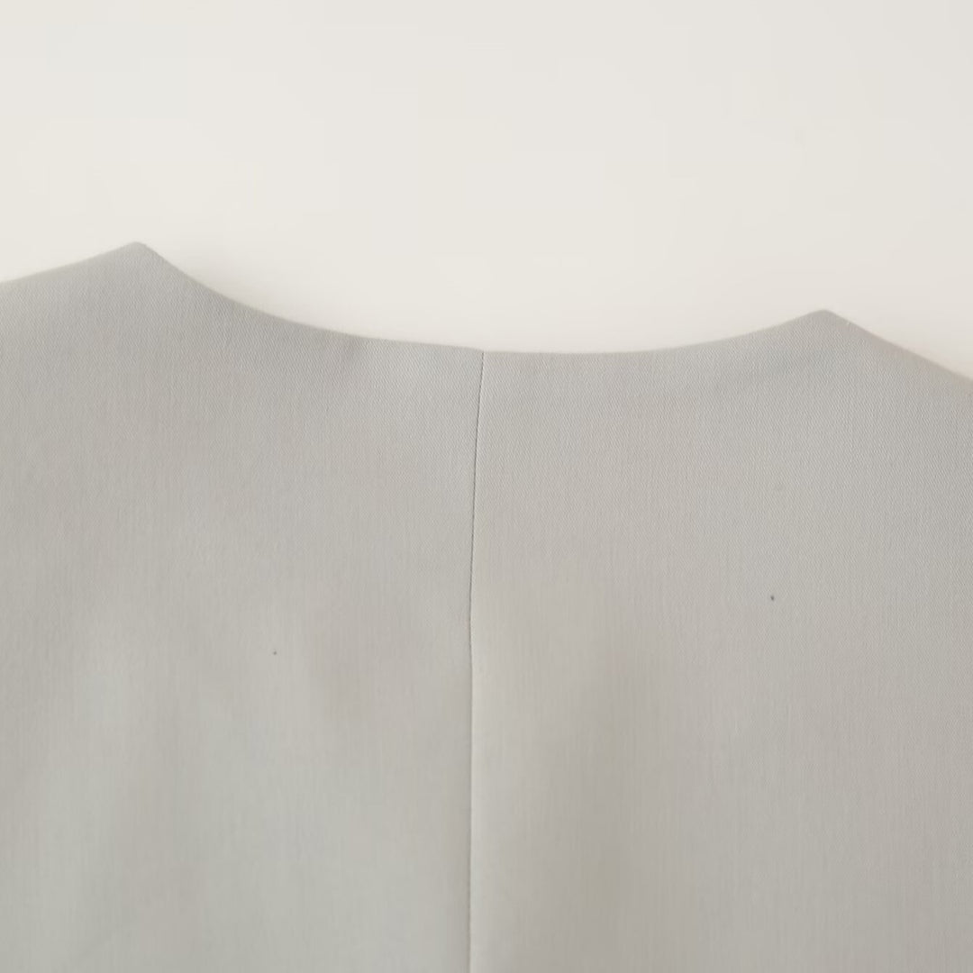 Damen modische Jacke mit minimalistischer Schnittführung und seitlichen Taschen R&B