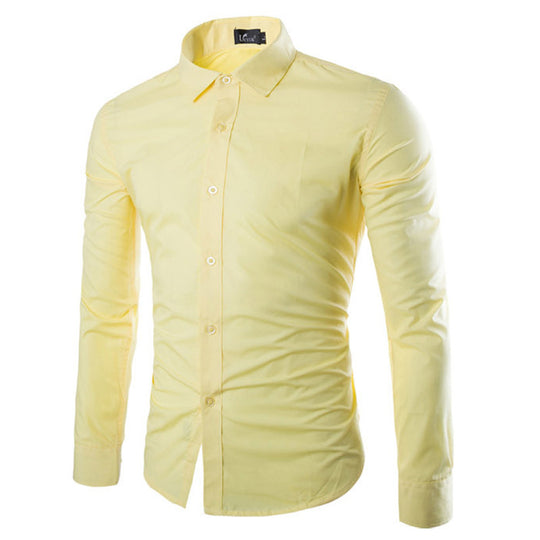 Herren elegante Langarmhemd R&B