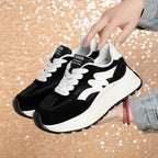 Damen Modische Sneaker mit dicker Sohle und sportlichem Design
