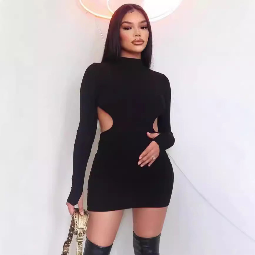 Damen figurbetontes Midi-Kleid mit Raffungen und tiefem Rückenausschnitt R&B