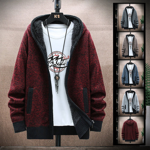 Herren gemütliche Strickjacke mit tiefem V-Ausschnitt und praktischen Taschen R&B