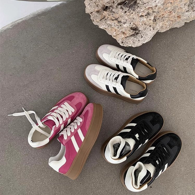 Damen Plateau-Sneaker mit sportlichem Design und breiter Sohle R&B