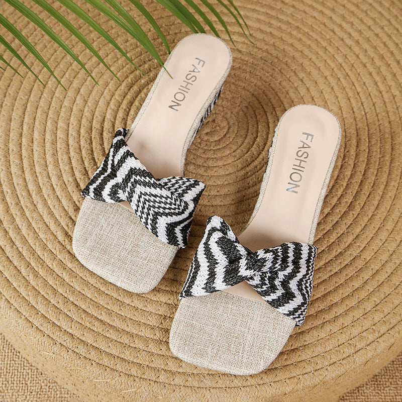 Damen Sling-Sandalen mit modischem Schleifendesign