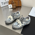 Damen sportliche Lauf-Sneaker mit atmungsaktivem Mesh-Obermaterial und kombiniertem Riemen R&B