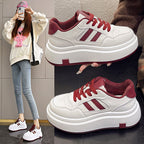 Damen Plattform Sneakers mit verstärkter Dämpfung und sportlichem Design